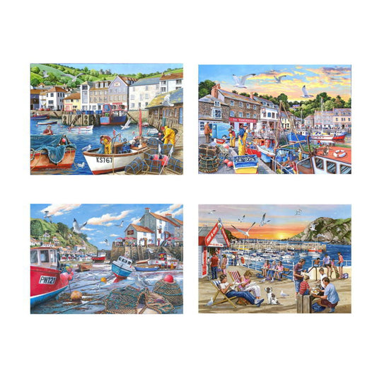Days at the Dock 4 x 500 piece jigsaw puzzles by House of Puzzles, alternate view