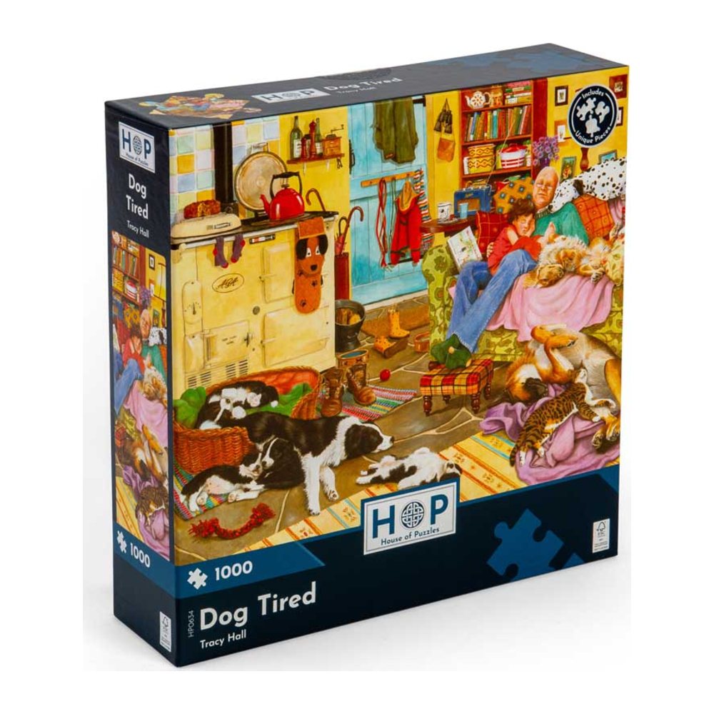 Dog Tired 1000 piece jigsaw puzzle by House of Puzzles