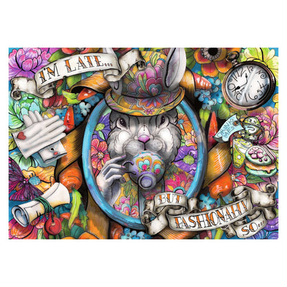Fashionably Late 1000 piece jigsaw puzzle by Ravensburger, alternate view