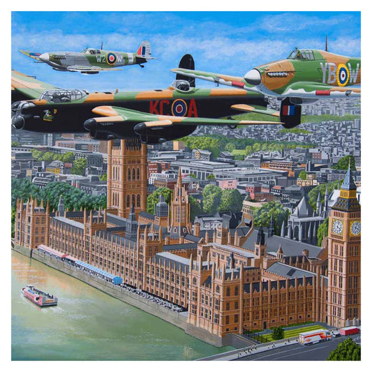 Fly Past 500 piece jigsaw puzzle by House of Puzzles, alternate view