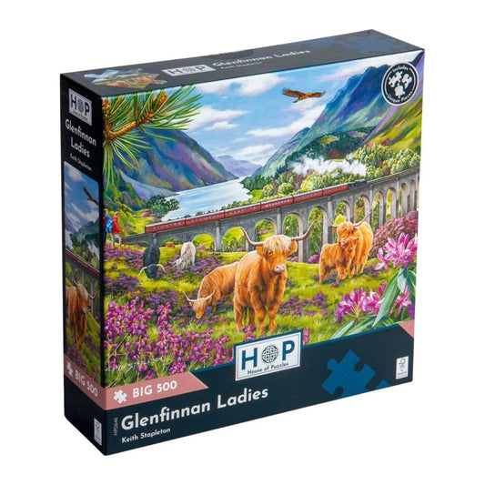 Glenfinnan Ladies 500 large piece jigsaw puzzle by House of Puzzles