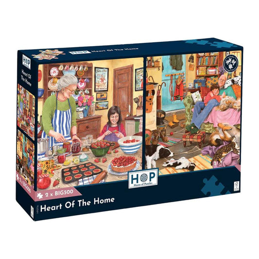 Heart of the Home 2 x 500 large piece jigsaw puzzles by House of Puzzles