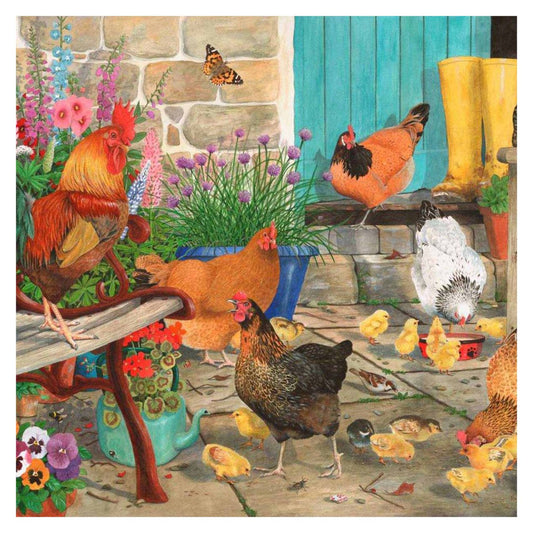 Hen Pecked 1000 piece jigsaw puzzle by House of Puzzles, alternate view