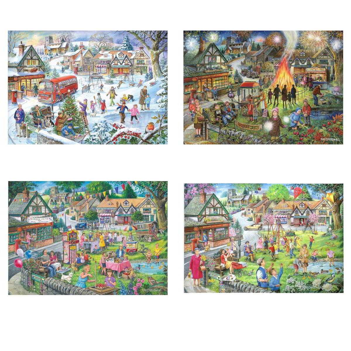 Seasons On The Green - 4 x 500 Piece - House of Puzzles