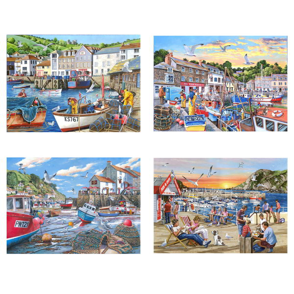 Days At The Dock - 4 x 500 Piece - House of Puzzles