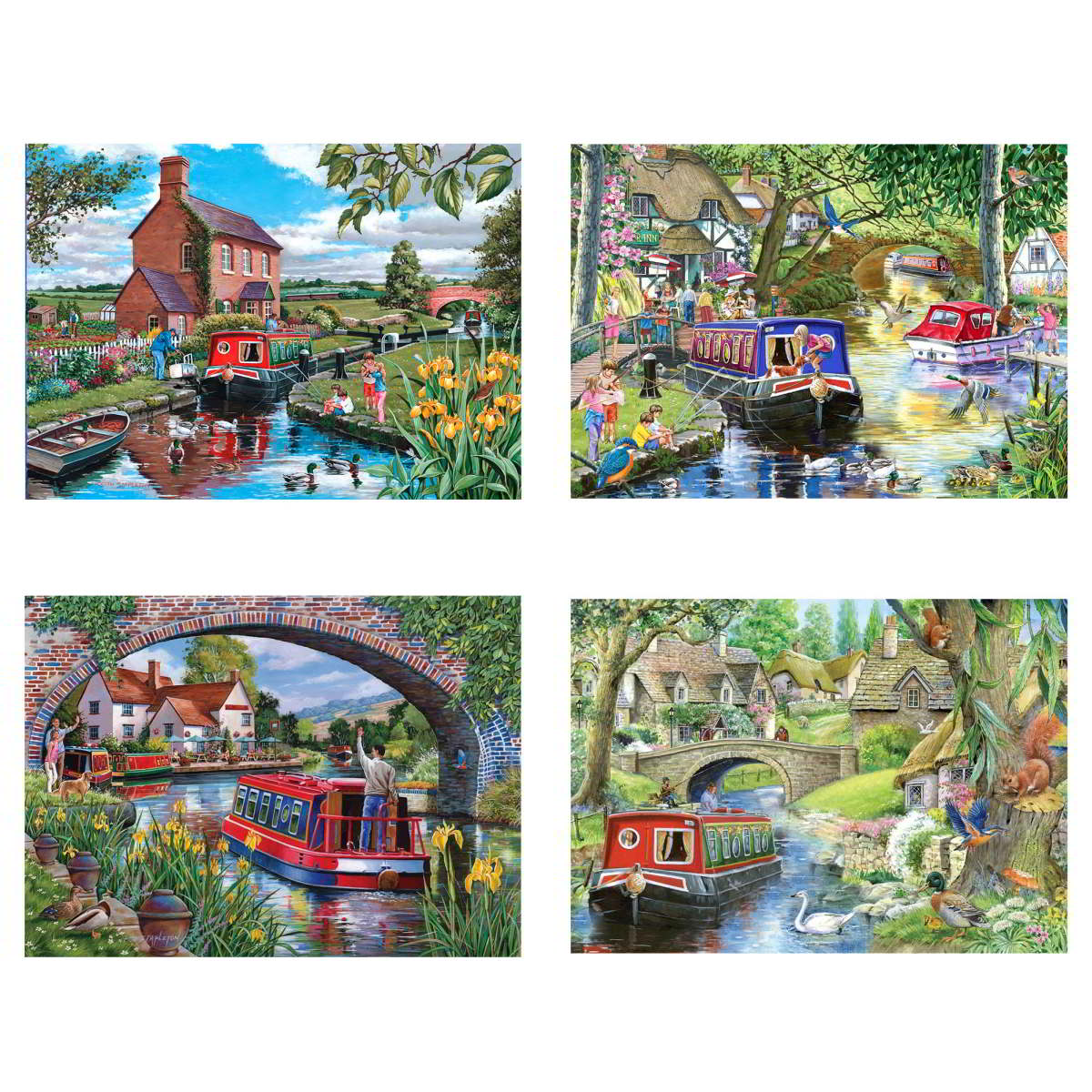 Cruising The Canals - 4 x 500 Piece - House of Puzzles