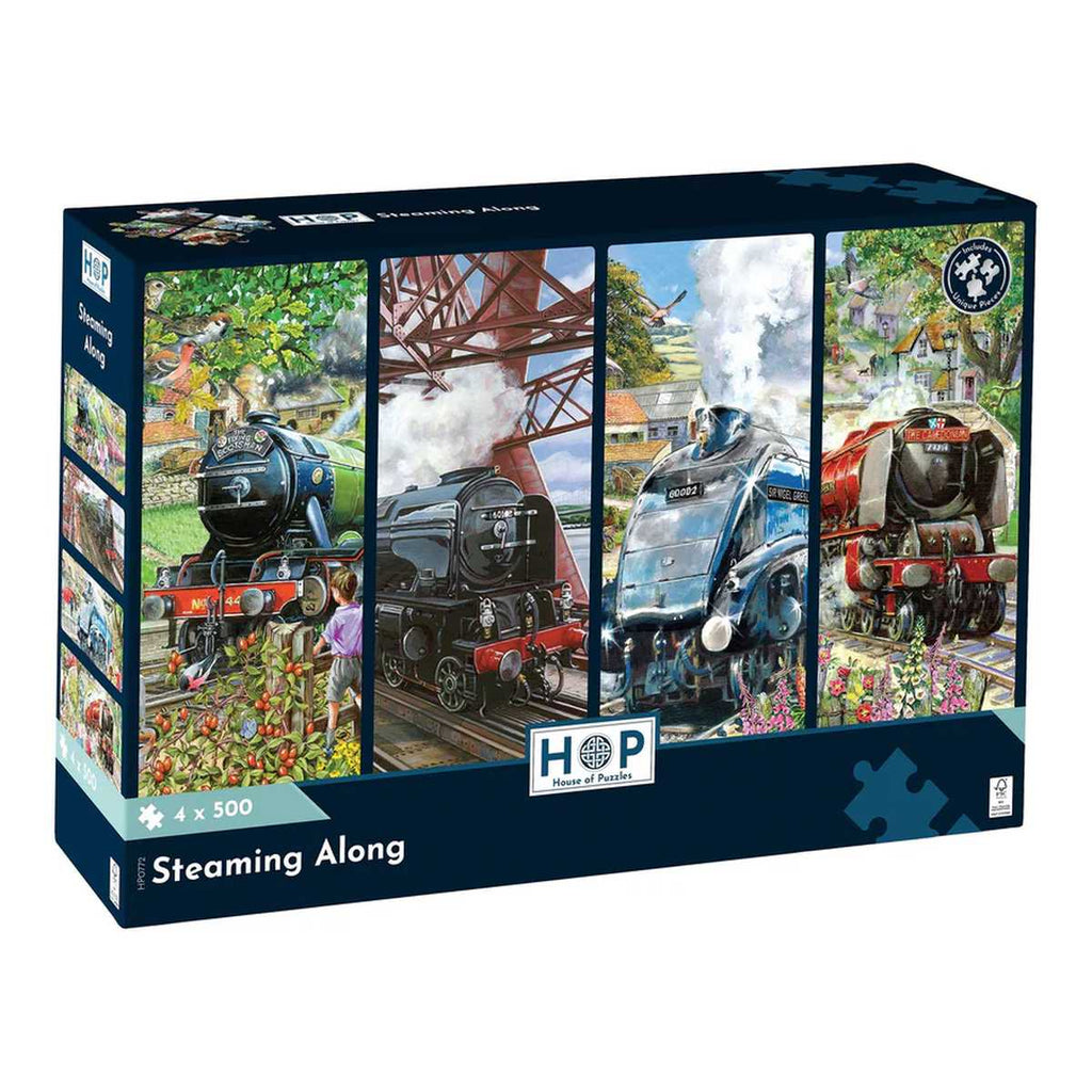Steaming Along - 4 x 500 Piece - House of Puzzles