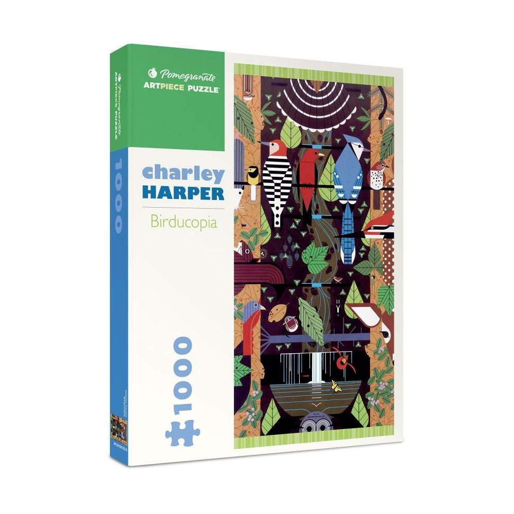 Charley Harper: Birducopia — 1000 Piece Pomegranate Jigsaw Puzzle
