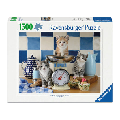 Kitten in the Kitchen 1500 piece jigsaw puzzle by Ravensburger