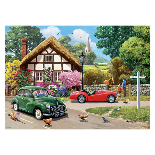 Leisure Days No. 9: A Country Drive 1000 piece jigsaw puzzle by Ravensburger, alternate view