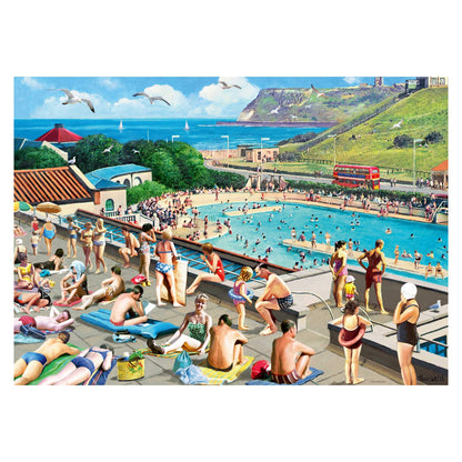 Leisure Days: Scarborough 1000 piece jigsaw puzzle by Ravensburger, alternate view