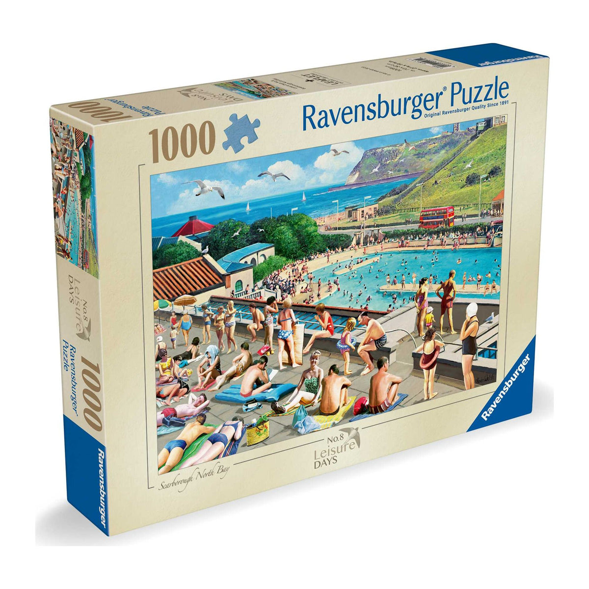 Leisure Days: Scarborough 1000 piece jigsaw puzzle by Ravensburger, alternate view