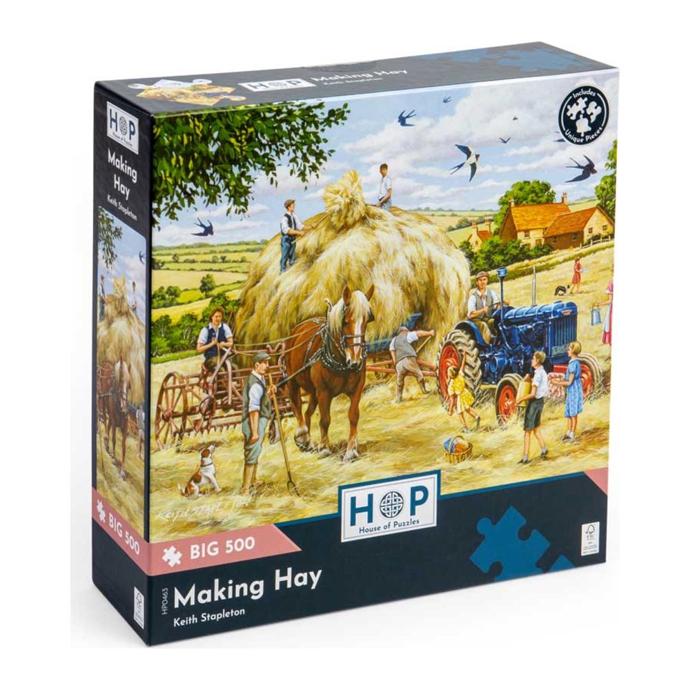 Making Hay 500 large piece jigsaw puzzle by House of Puzzles