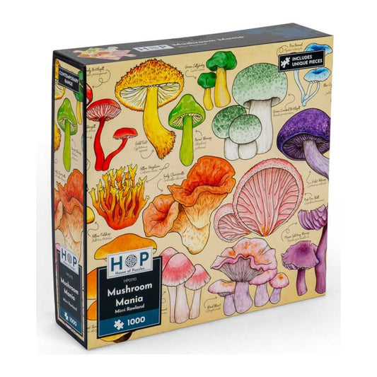 Mushroom Mania 1000 piece jigsaw puzzle by House of Puzzles