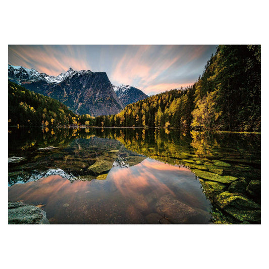 Natural Jewel: Lake Piburg 1000 piece jigsaw puzzle by Ravensburger, alternate view