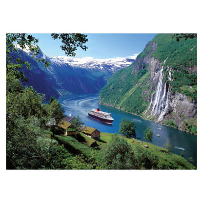 Norwegian Fjord 1000 piece jigsaw puzzle by Ravensburger, alternate view