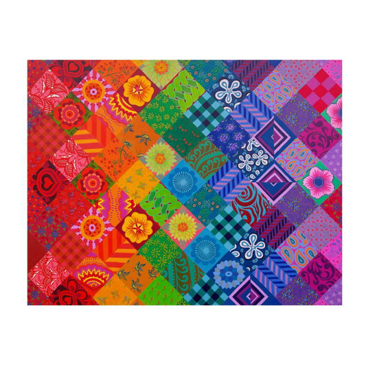 Patchwork Rainbow 1000 piece jigsaw puzzle by House of Puzzles, alternate view