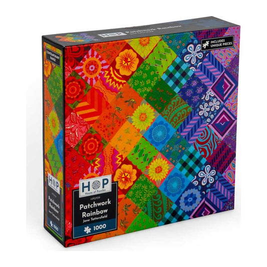 Patchwork Rainbow 1000 piece jigsaw puzzle by House of Puzzles
