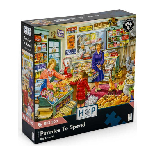 Pennies to Spend 500 large piece jigsaw puzzle by House of Puzzles