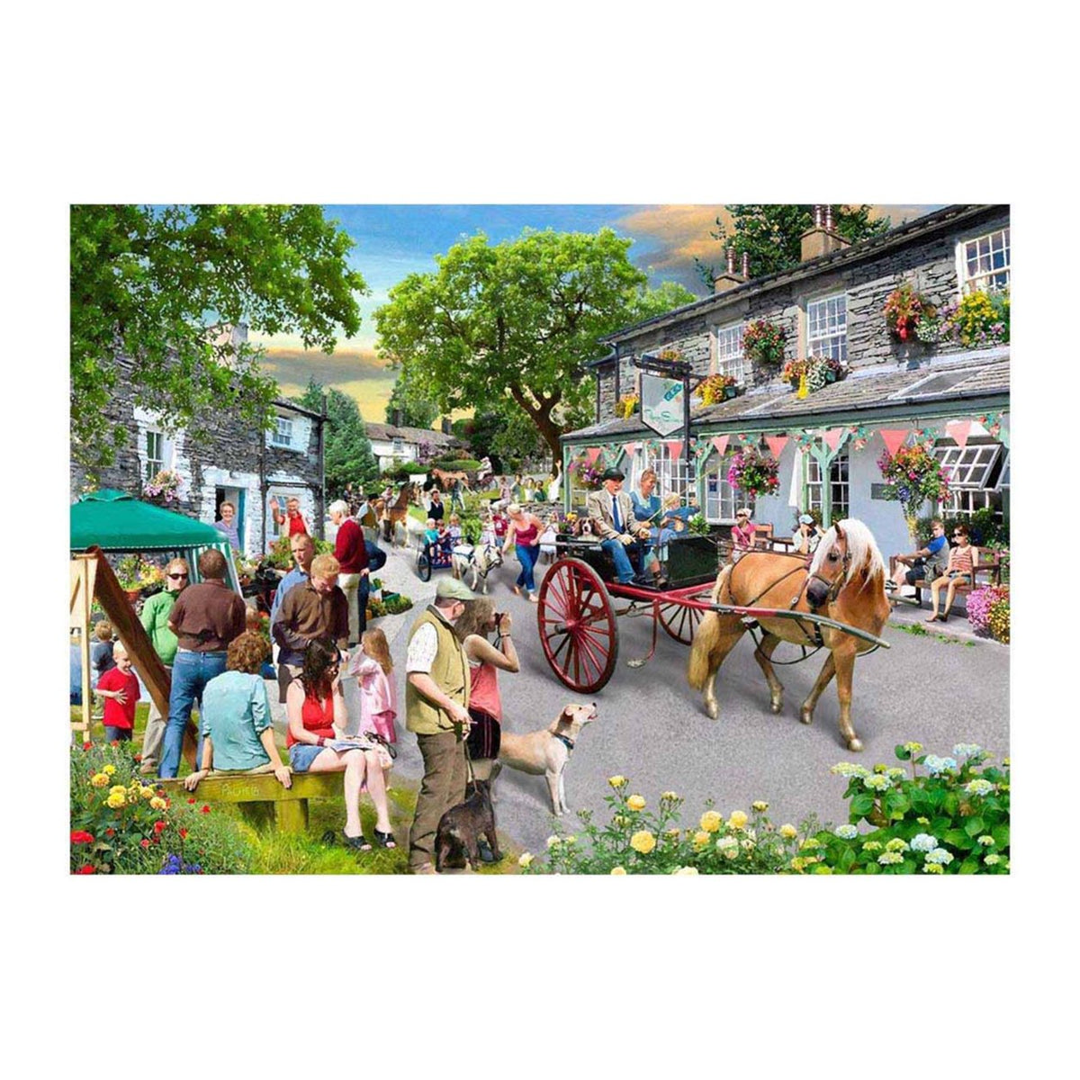 Pony Parade 500 large piece jigsaw puzzle by House of Puzzles, alternate view