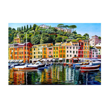 Portofino on Reflection 1000 piece jigsaw puzzle by House of Puzzles, alternate view