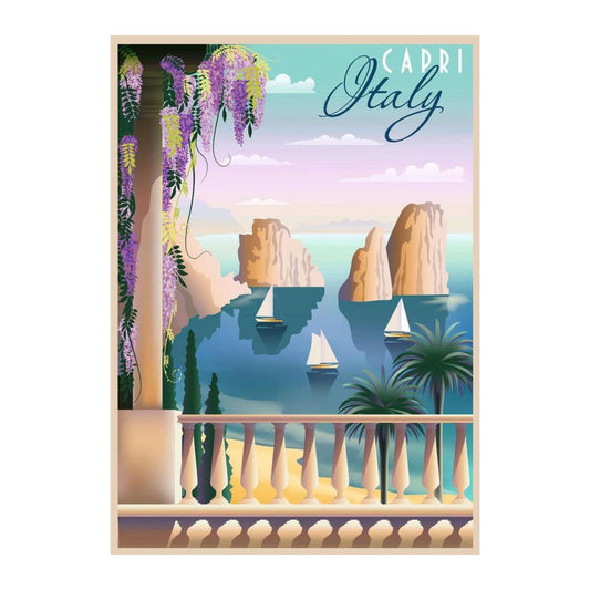 Postcard from Capri, Italy 1000 piece jigsaw puzzle by Ravensburger, alternate view