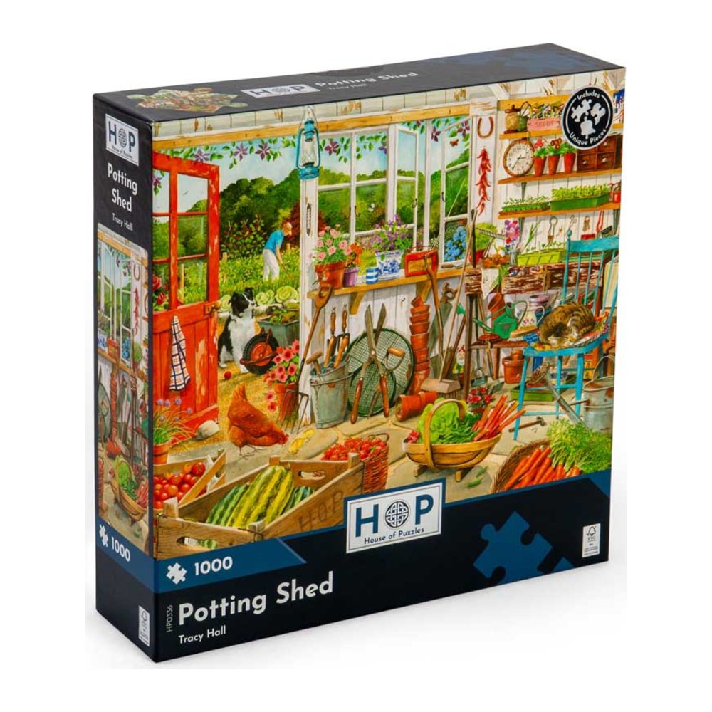 Potting Shed 1000 piece jigsaw puzzle by House of Puzzles