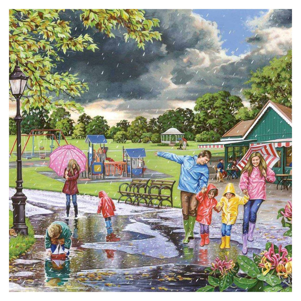 Puddles 500 piece jigsaw puzzle by House of Puzzles, alternate view
