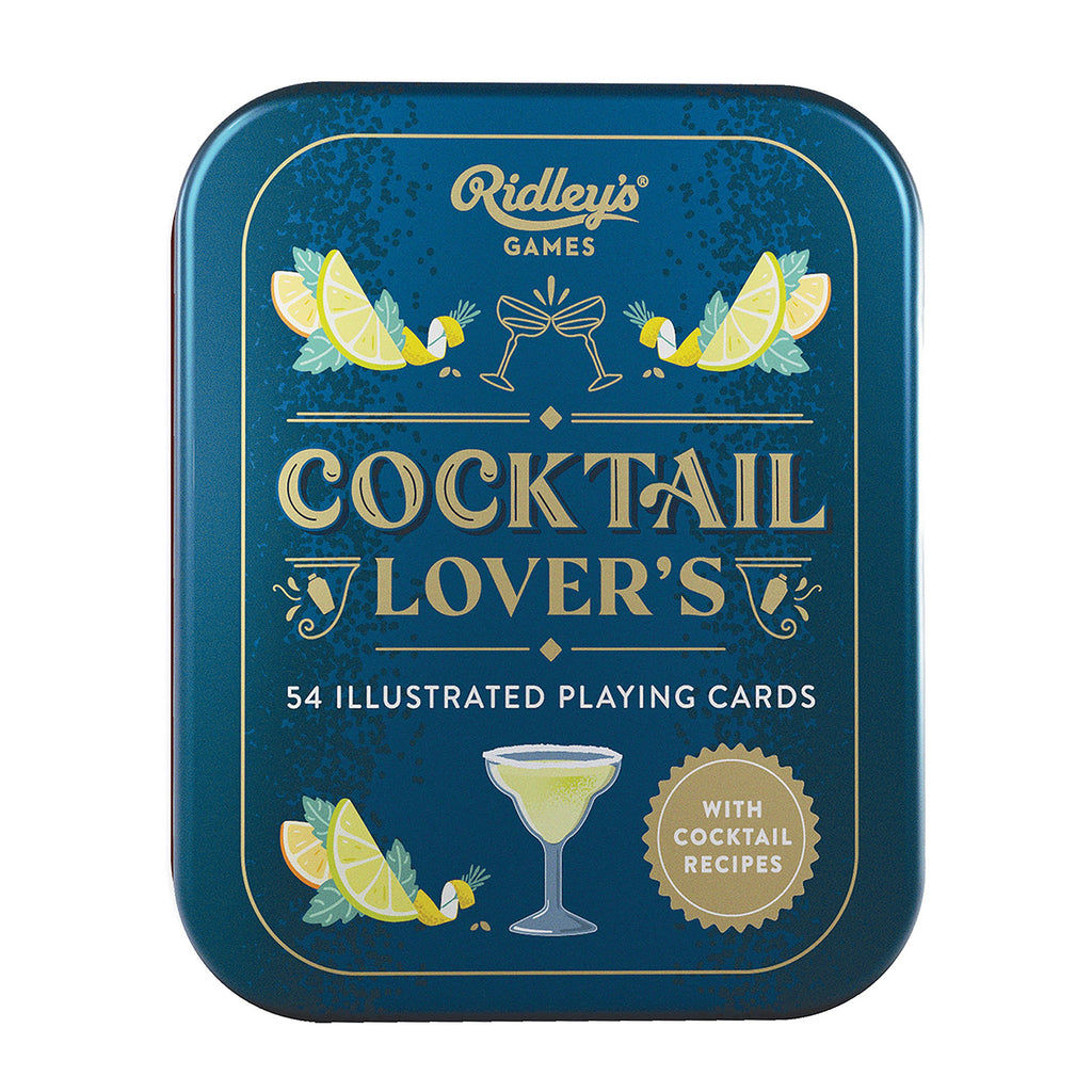 Cocktail Lover's Playing Cards in Metal Tin