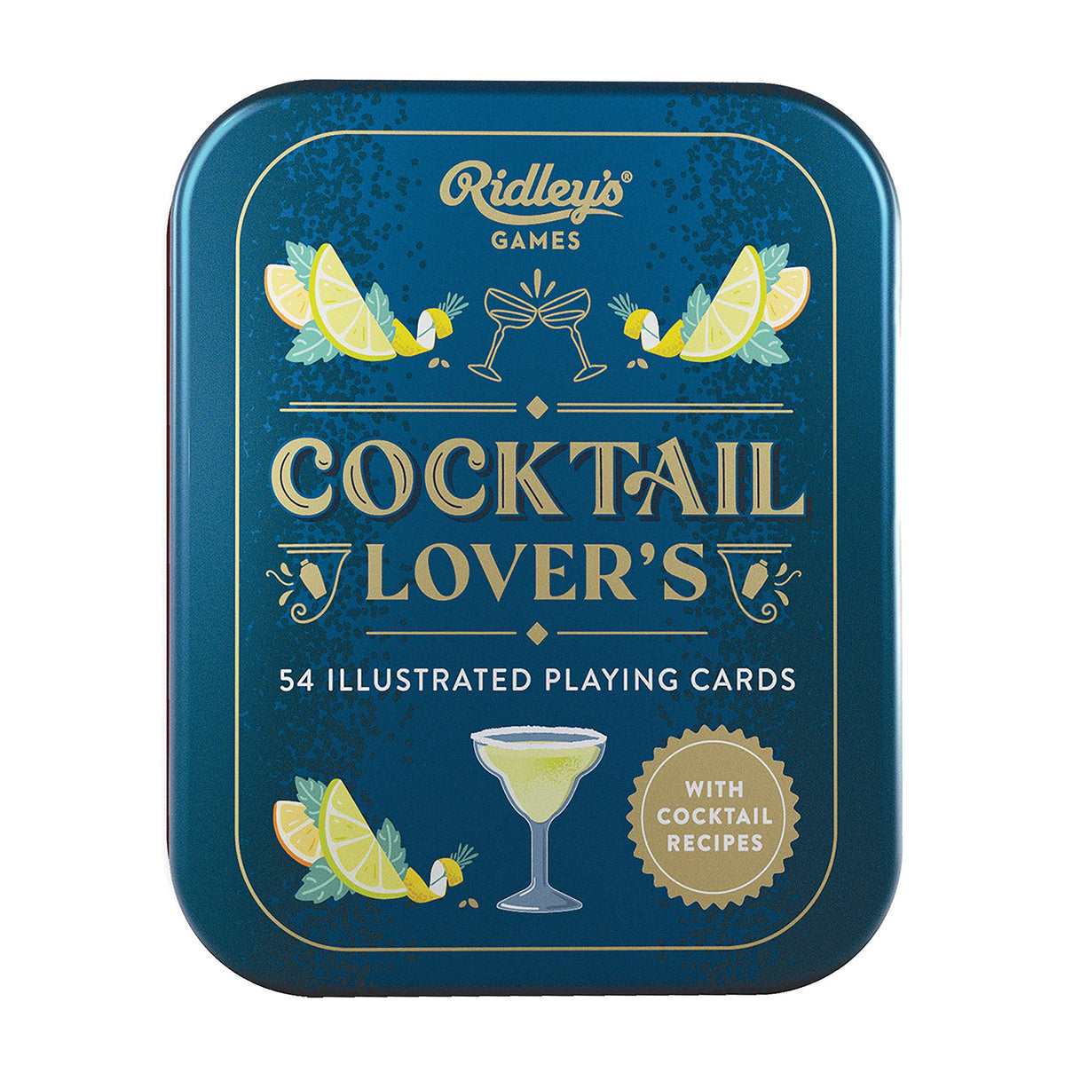 Cocktail Lover's Playing Cards in Metal Tin