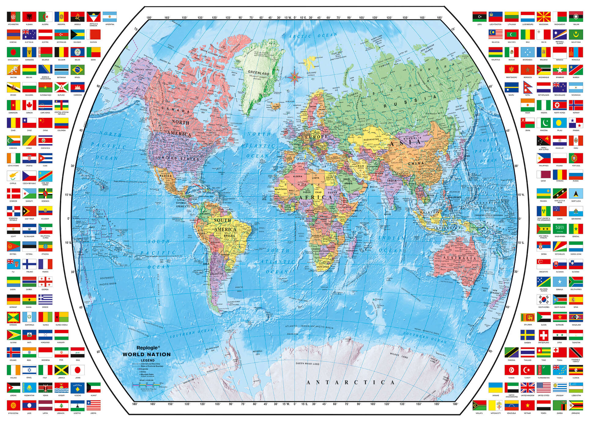 Political World Map - 1000 piece - Ravensburger
