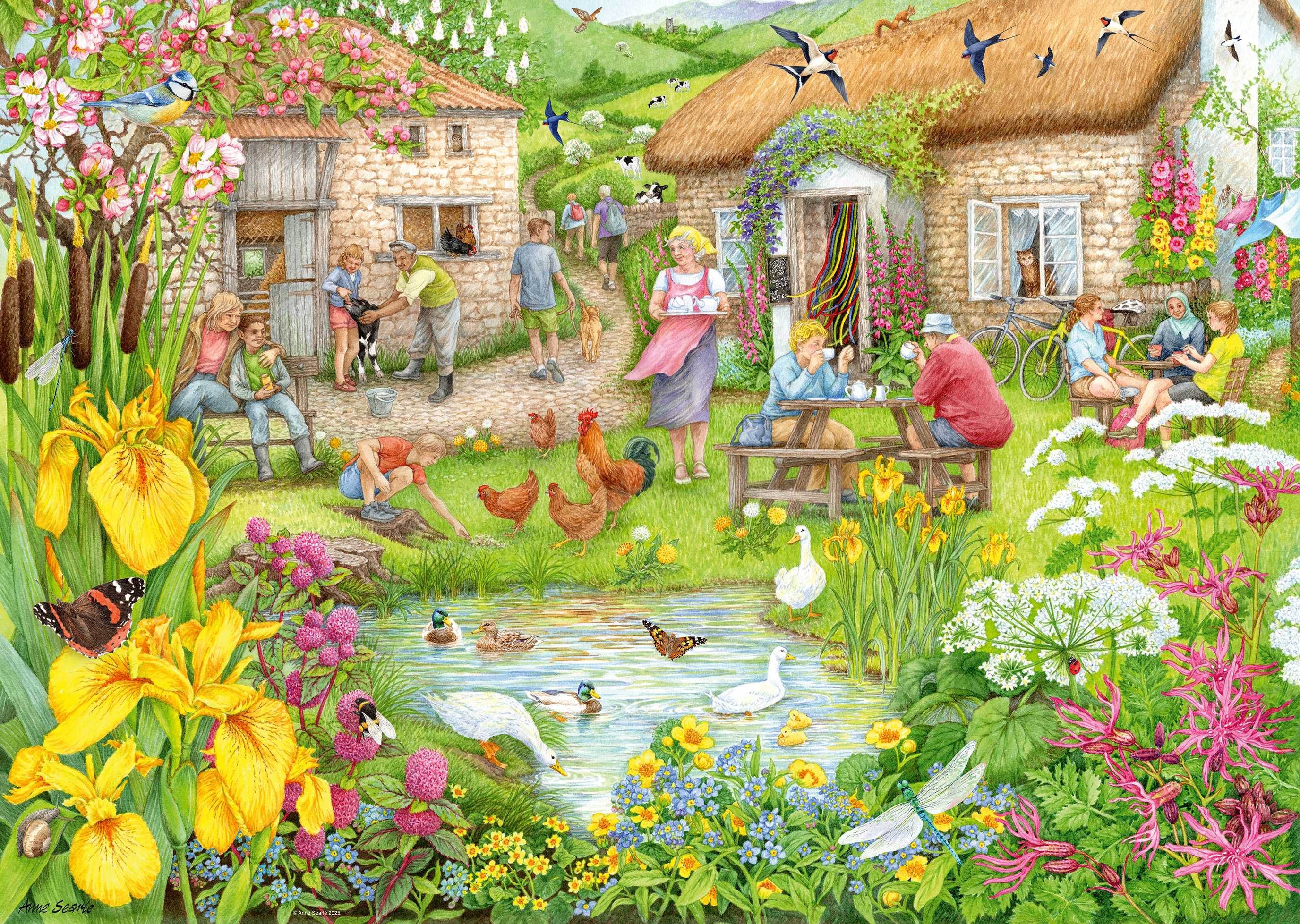 Cosy Cafe No 3 Farm Cafe - 1000 piece - Ravensburger