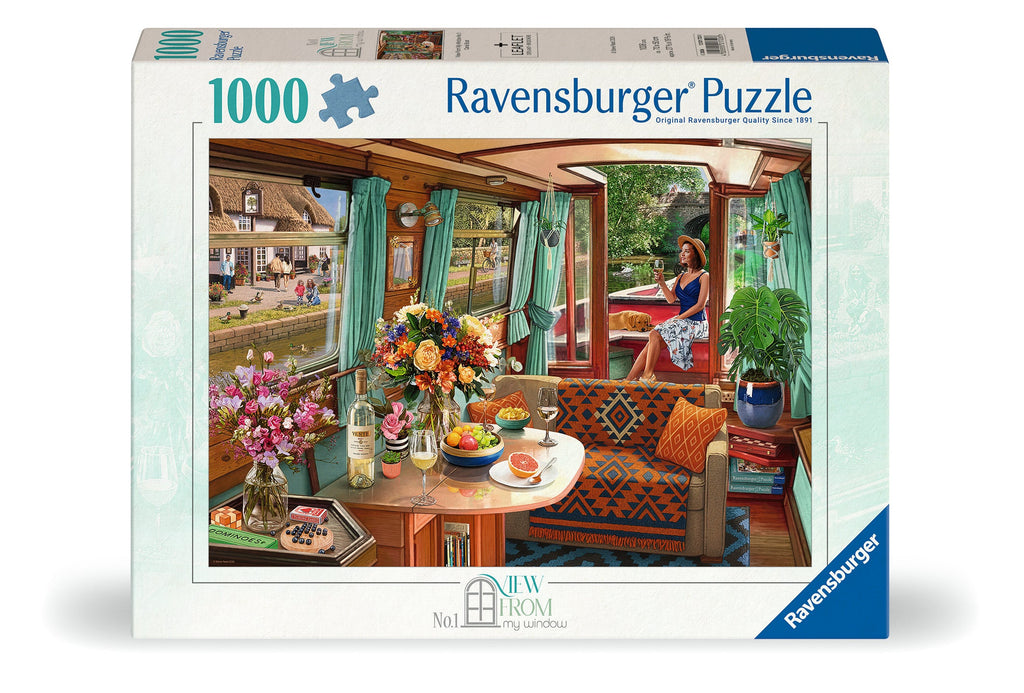 View from My Window No 1 Canal Boat - 1000 piece - Ravensburger