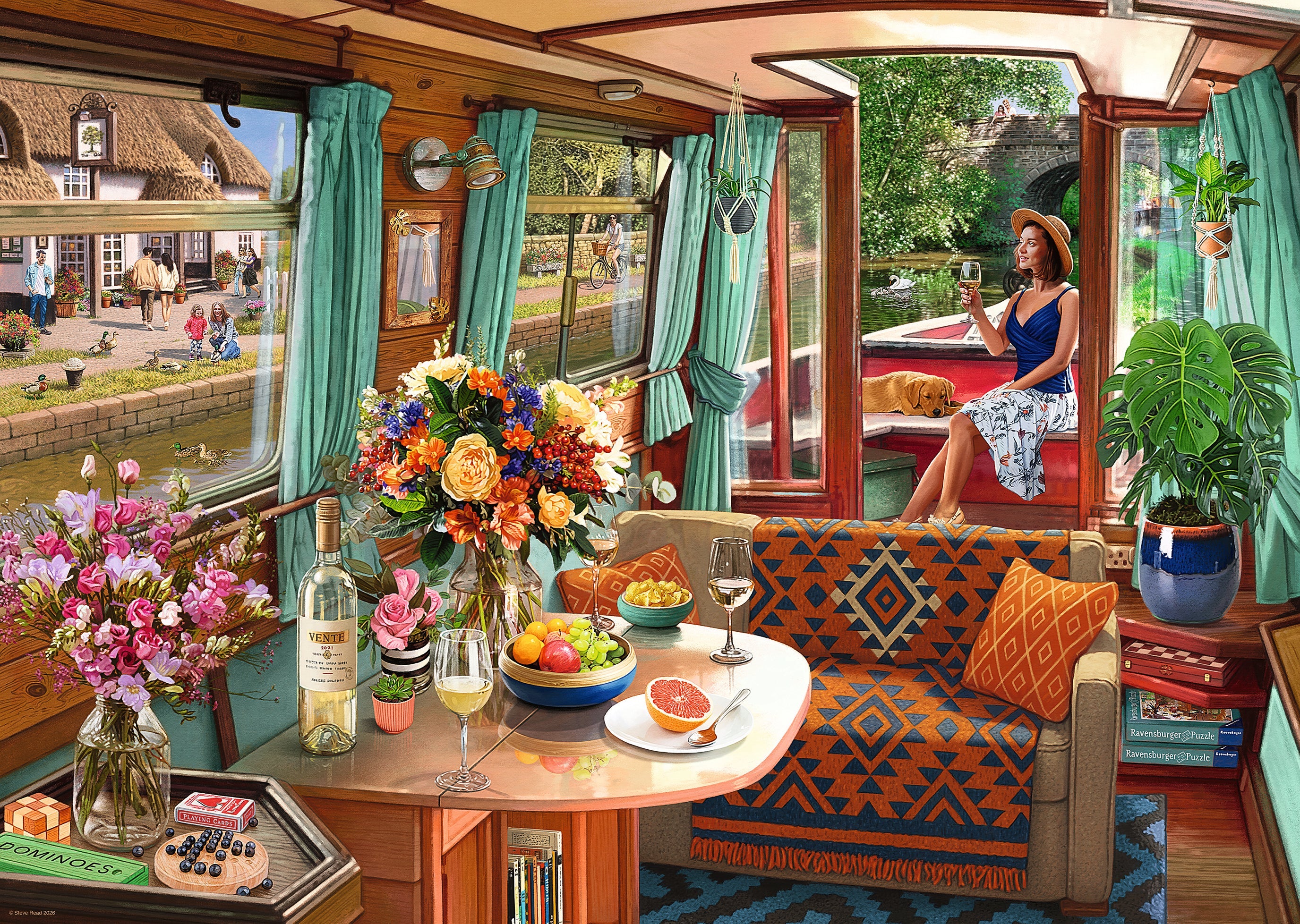 View from My Window No 1 Canal Boat - 1000 piece - Ravensburger