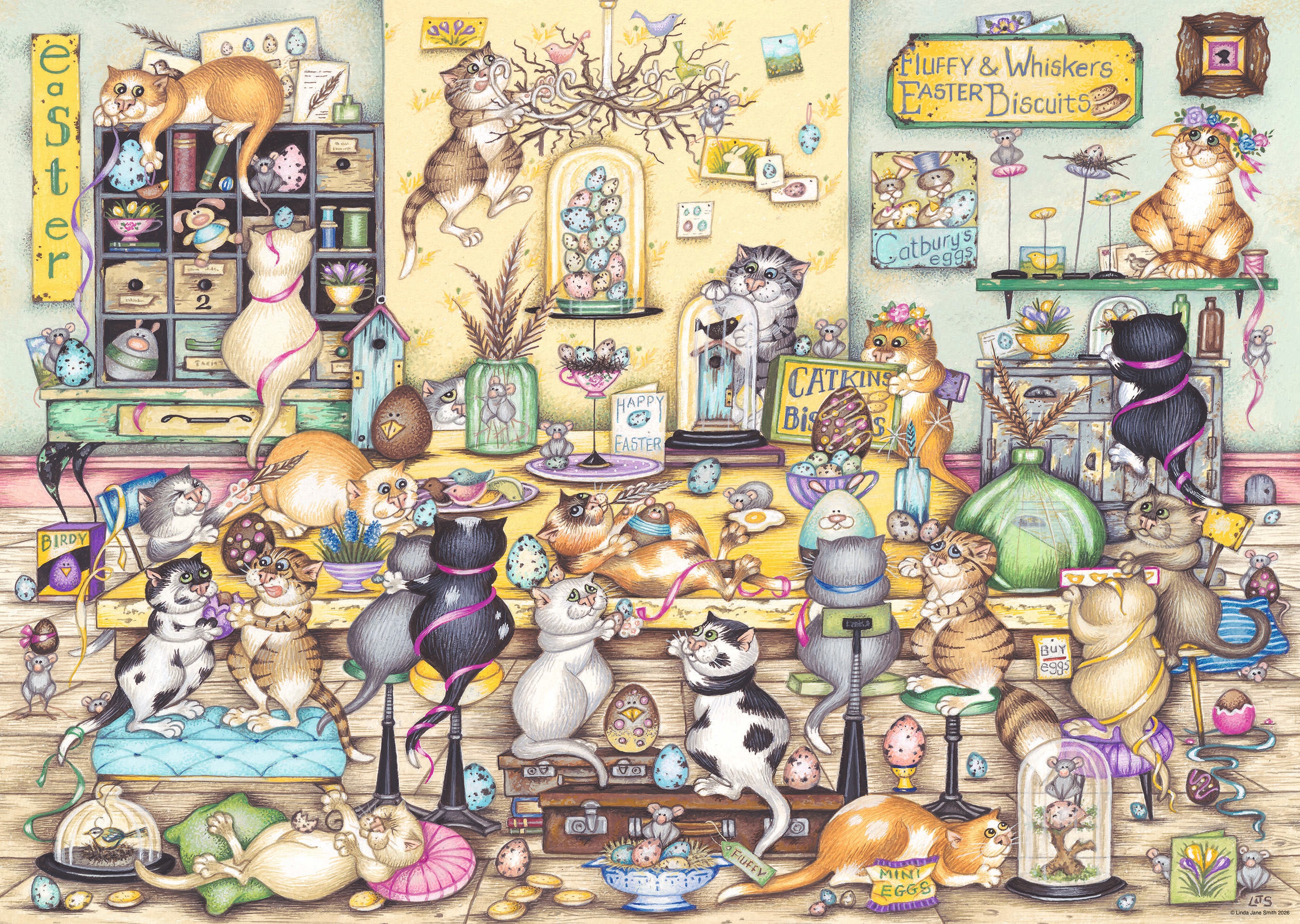 Crazy Cat's Easter Eggstravaganza - 1000 piece - Ravensburger