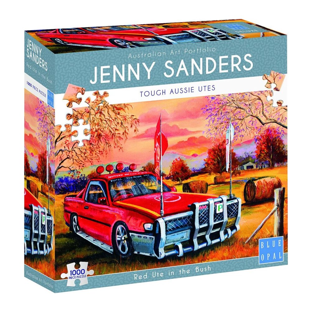 Red Ute in the Bush 1000 piece jigsaw puzzle by Blue Opal
