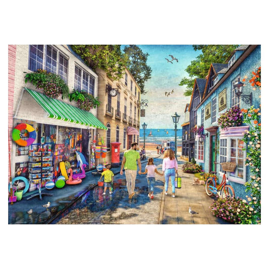 Seaview Lane 1000 piece jigsaw puzzle by Ravensburger, alternate view