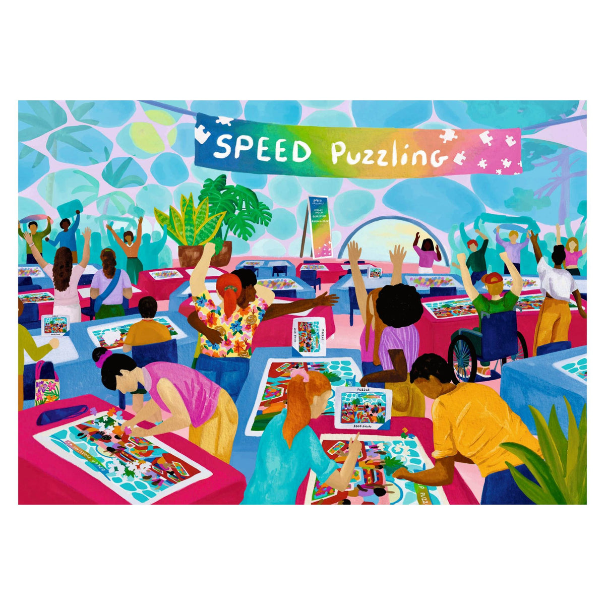 Speed Puzzling 1000 piece jigsaw puzzle by Ravensburger, alternate view