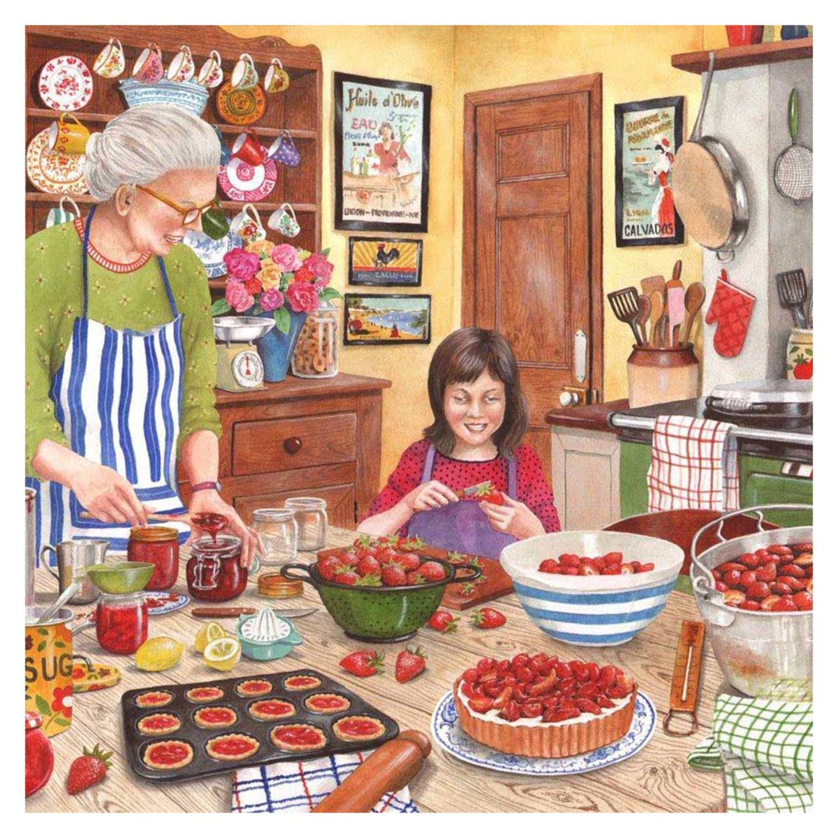 Strawberry Jam 250 large piece jigsaw puzzle by House of Puzzles, alternate view
