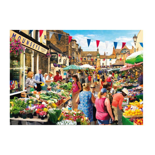 Street Market 500 piece jigsaw puzzle by House of Puzzles, alternate view