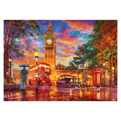Sunset at Parliament Square, London 1000 piece jigsaw puzzle by Ravensburger, alternate view