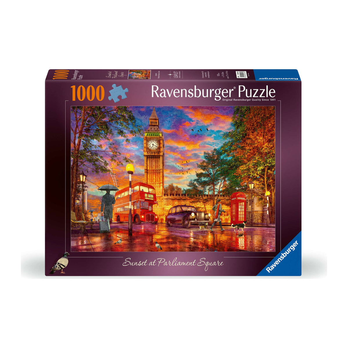 Sunset at Parliament Square, London 1000 piece jigsaw puzzle by Ravensburger
