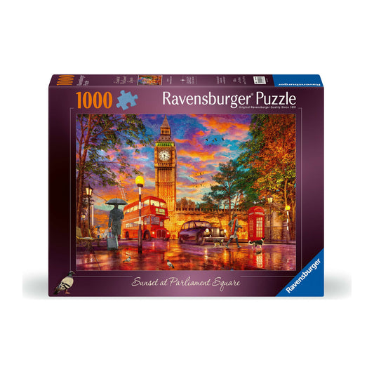Sunset at Parliament Square, London 1000 piece jigsaw puzzle by Ravensburger