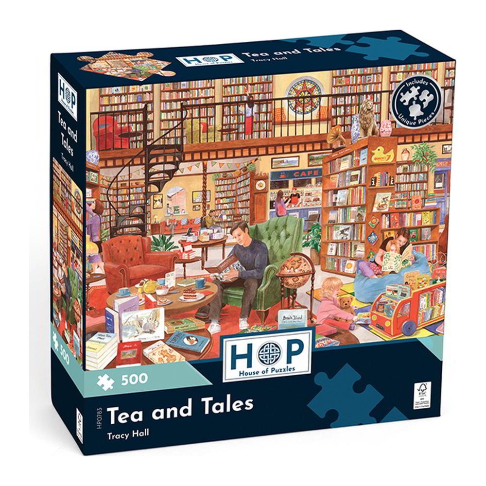 Tea and Tales 500 piece jigsaw puzzle by House of Puzzles