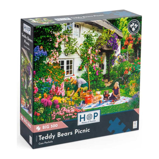 Teddy Bears Picnic 500 large piece jigsaw puzzle by House of Puzzles