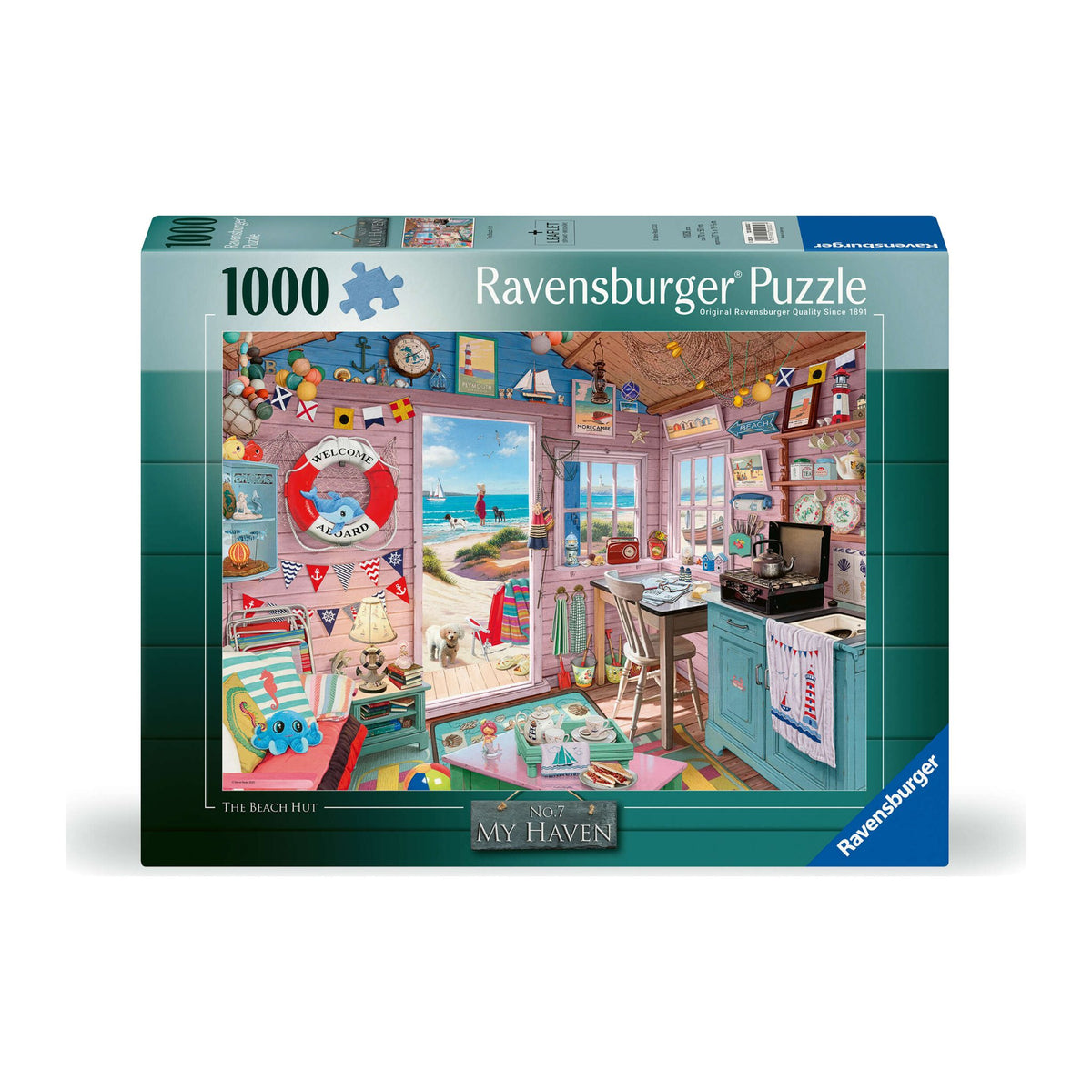 My Haven No. 7: The Beach Hut 1000 piece jigsaw puzzle by Ravensburger