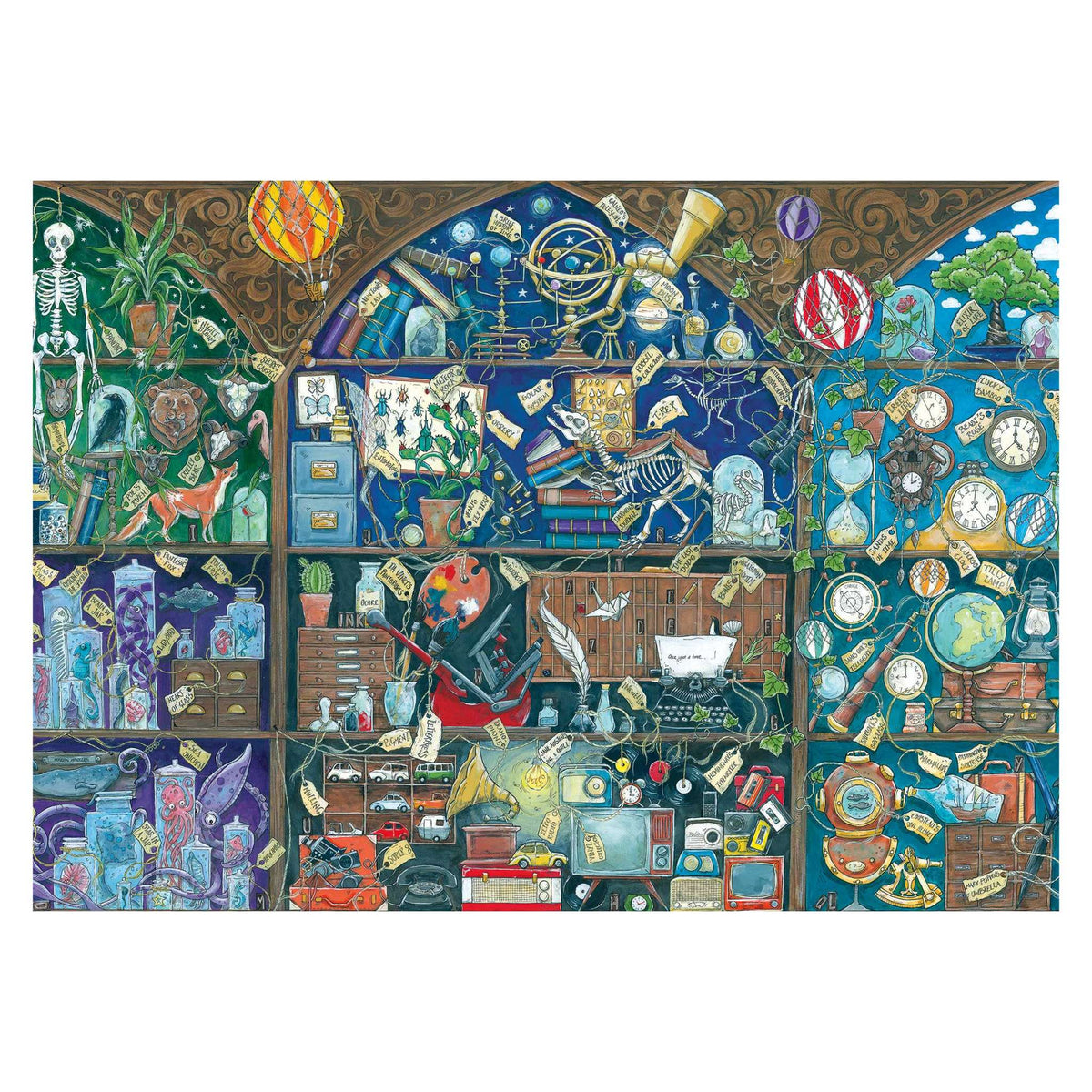 The Cabinet of Curiosities 1000 piece jigsaw puzzle by Ravensburger, alternate view