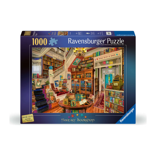 The Fantasy Bookshop 1000 piece jigsaw puzzle by Ravensburger