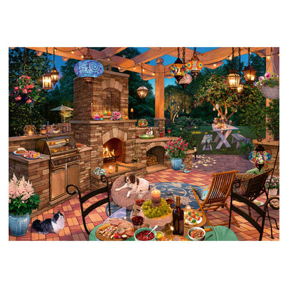 My Haven No. 10: The Garden Kitchen 1000 piece jigsaw puzzle by Ravensburger, alternate view