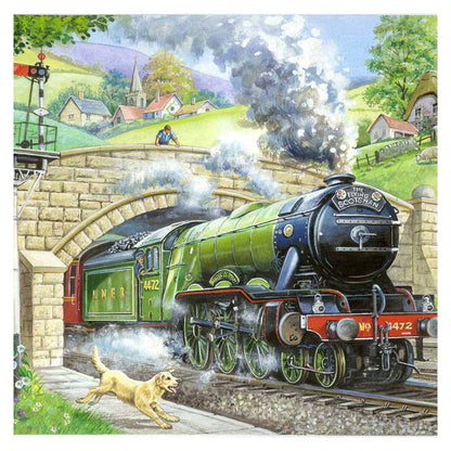 Train Spotting 250 large piece jigsaw puzzle by House of Puzzles, alternate view